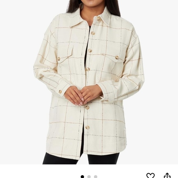 Madewell Bouclé Oversized Shirt-Jacket in Windowpane - Picture 3 of 7